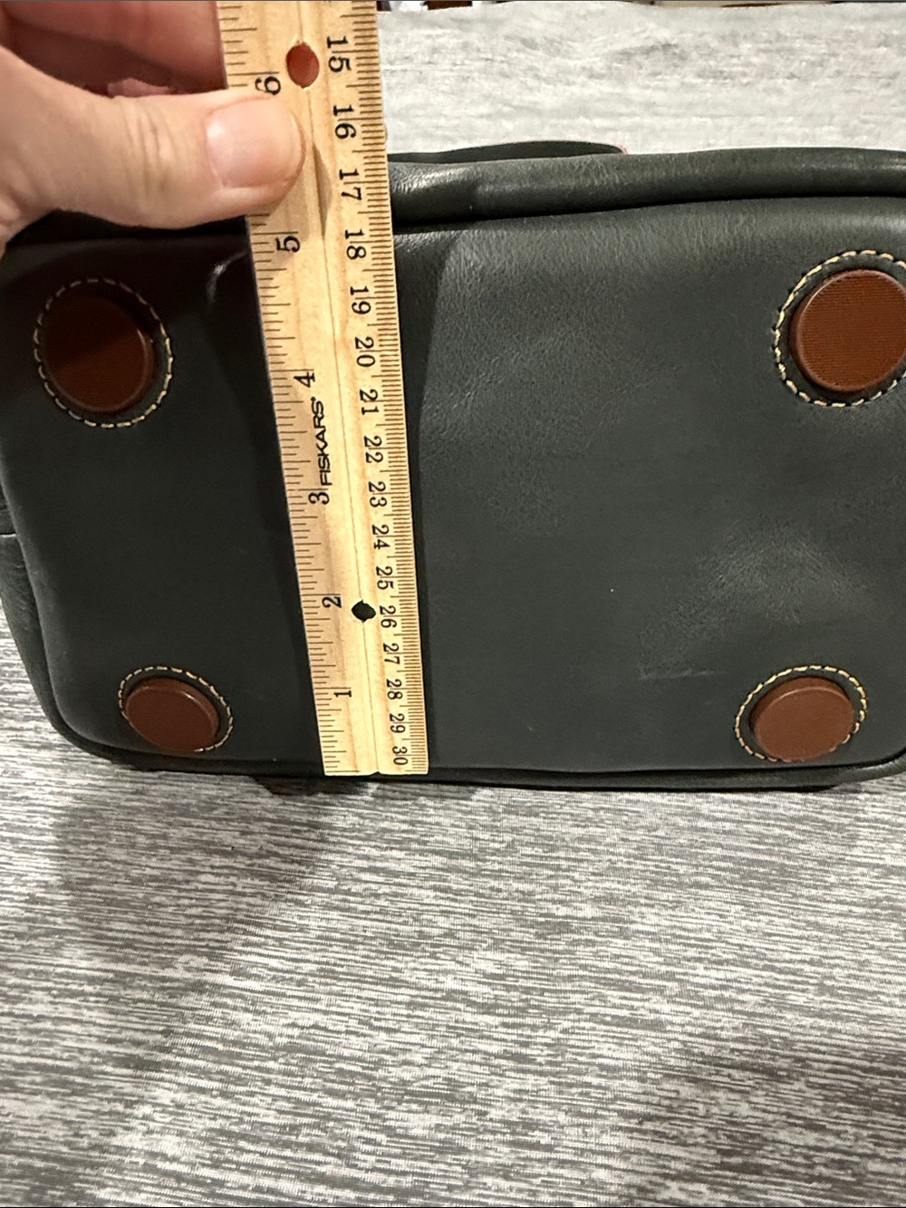 Dooney & Bourke NWT Teal Florentine Leather Leighton Tote - Picture 7 of 11